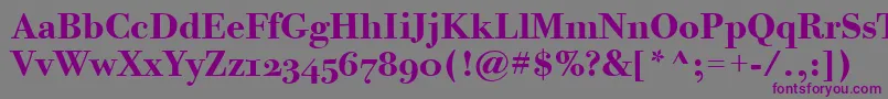 BodoniTwelveOsItcTtBold Font – Purple Fonts on Gray Background