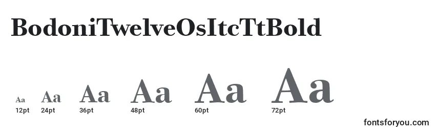 BodoniTwelveOsItcTtBold Font Sizes