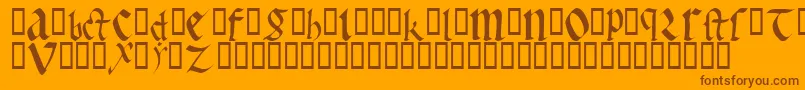 EarlyGothicBold Font – Brown Fonts on Orange Background