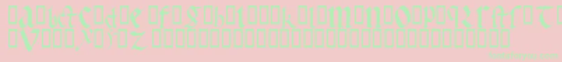 EarlyGothicBold Font – Green Fonts on Pink Background