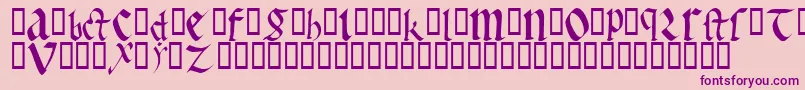 EarlyGothicBold Font – Purple Fonts on Pink Background
