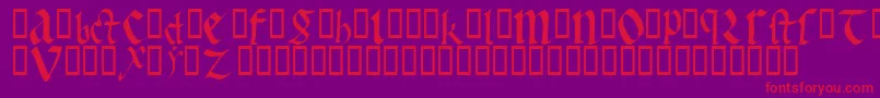 EarlyGothicBold Font – Red Fonts on Purple Background