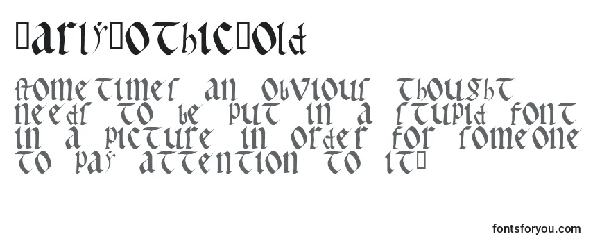 EarlyGothicBold Font