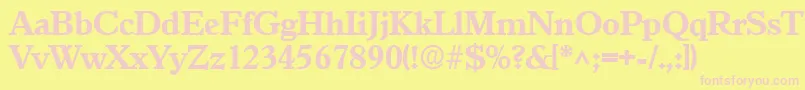Police GranadaBold – polices roses sur fond jaune