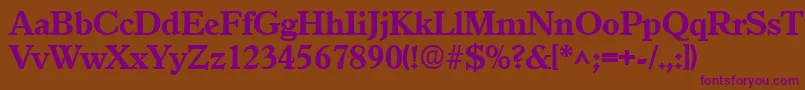 GranadaBold Font – Purple Fonts on Brown Background