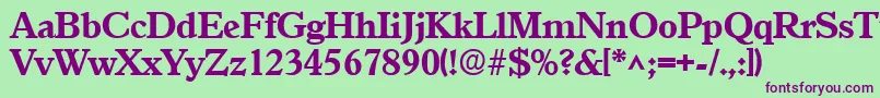 GranadaBold Font – Purple Fonts on Green Background