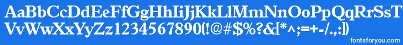 フォントGranadaBold – 青い背景に白い文字