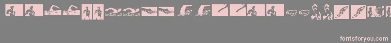 Swim Font – Pink Fonts on Gray Background