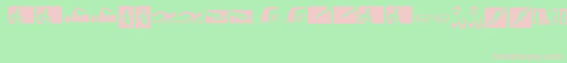 Swim Font – Pink Fonts on Green Background