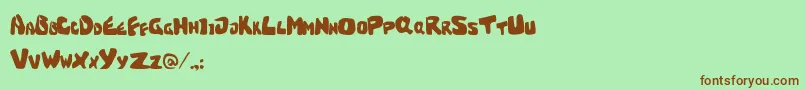 CrackedBrain Font – Brown Fonts on Green Background