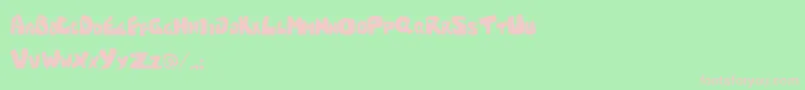 CrackedBrain Font – Pink Fonts on Green Background