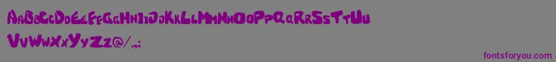 CrackedBrain Font – Purple Fonts on Gray Background