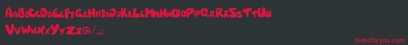 CrackedBrain Font – Red Fonts on Black Background