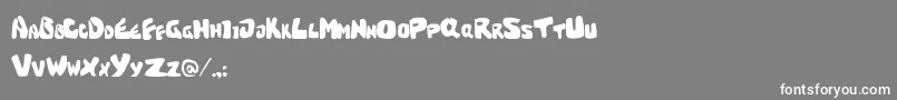 CrackedBrain Font – White Fonts on Gray Background