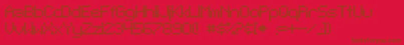 Sf Telegraphic Font – Brown Fonts on Red Background