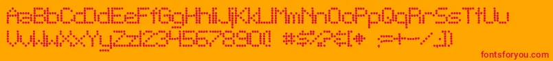 Sf Telegraphic Font – Red Fonts on Orange Background