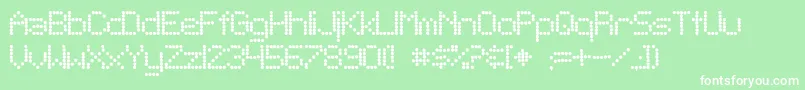 Sf Telegraphic Font – White Fonts on Green Background