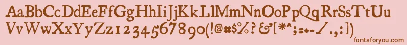Essays Font – Brown Fonts on Pink Background
