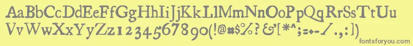Essays Font – Gray Fonts on Yellow Background