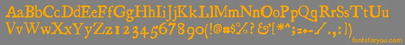 Essays Font – Orange Fonts on Gray Background