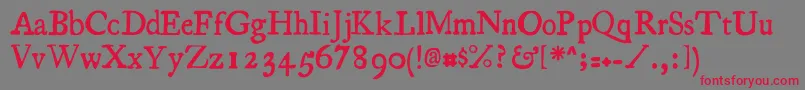 Essays Font – Red Fonts on Gray Background