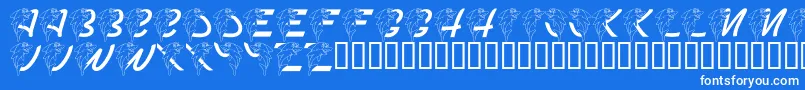 fuente LmsPorpoisePrint – Fuentes Blancas Sobre Fondo Azul