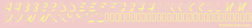 LmsPorpoisePrint Font – Yellow Fonts on Pink Background