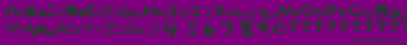 OpnCleaghE-fontti – mustat fontit violetilla taustalla