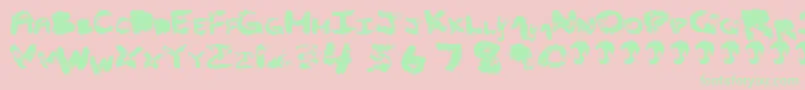 OpnCleaghE Font – Green Fonts on Pink Background