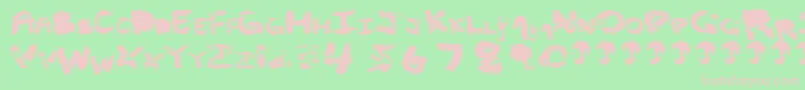 OpnCleaghE Font – Pink Fonts on Green Background