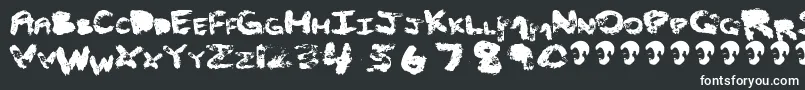 フォントOpnCleaghE – 黒い背景に白い文字