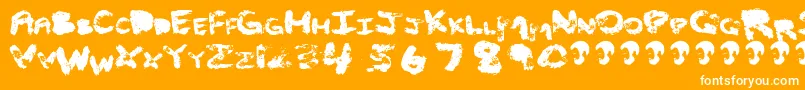 OpnCleaghE Font – White Fonts on Orange Background