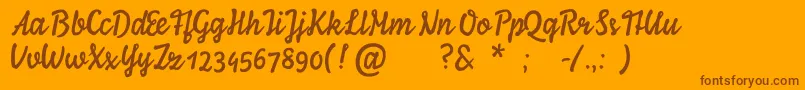 More about YlvieScript Font YlvieScript Font – Brown Fonts on Orange Background