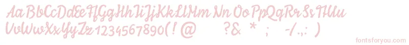 YlvieScript Font – Pink Fonts on White Background