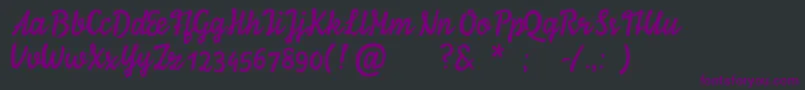 Шрифт YlvieScript – фиолетовые шрифты на чёрном фоне