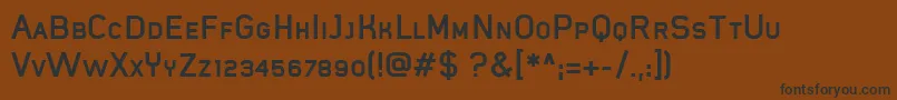MistergiaccoBoldcaps Font – Black Fonts on Brown Background