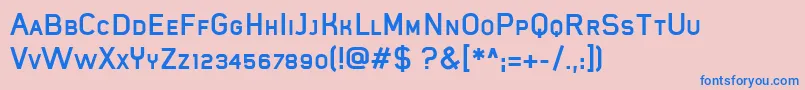 MistergiaccoBoldcaps Font – Blue Fonts on Pink Background