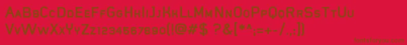 MistergiaccoBoldcaps Font – Brown Fonts on Red Background