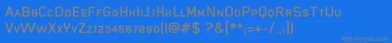MistergiaccoBoldcaps Font – Gray Fonts on Blue Background