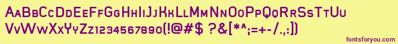 More about MistergiaccoBoldcaps Font MistergiaccoBoldcaps Font – Purple Fonts on Yellow Background