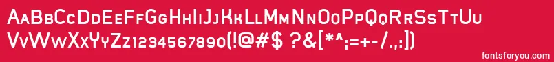 MistergiaccoBoldcaps Font – White Fonts on Red Background