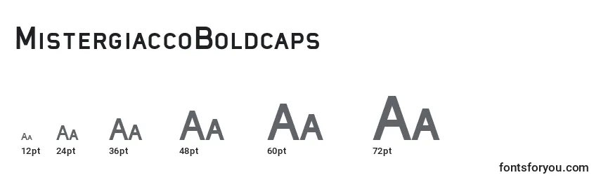 Размеры шрифта MistergiaccoBoldcaps