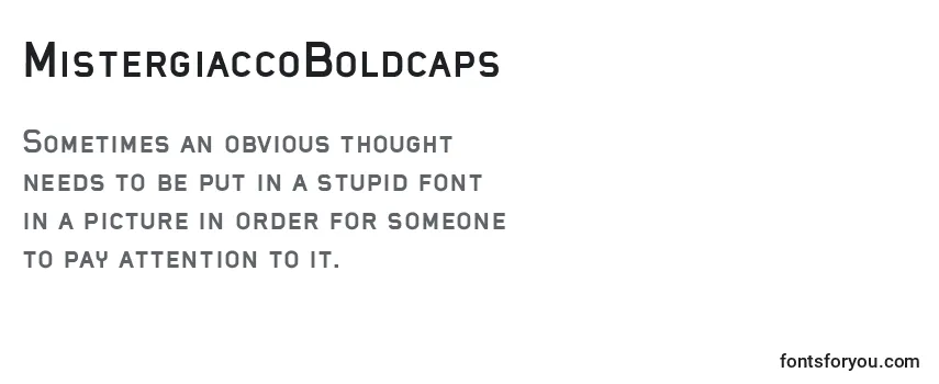 MistergiaccoBoldcaps Font