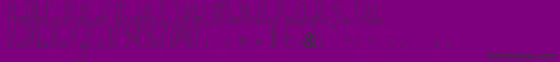 Beaufont-Schriftart – Schwarze Schriften auf violettem Hintergrund
