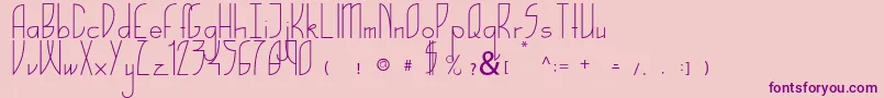 Beaufont Font – Purple Fonts on Pink Background