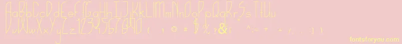 Beaufont Font – Yellow Fonts on Pink Background