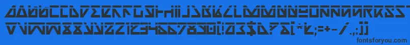 Nickbl Font – Black Fonts on Blue Background