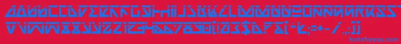 Nickbl Font – Blue Fonts on Red Background