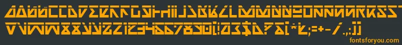 フォントNickbl – 黒い背景にオレンジの文字