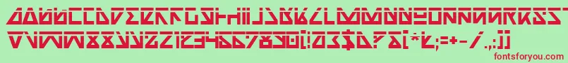 Fonte Nickbl – fontes vermelhas em um fundo verde